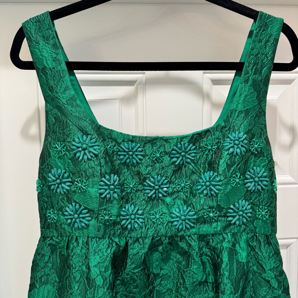 Lilly Pulitzer Bellami Embellished Jacquard Dress Leaf An Impression Size 6 - Picture 10 of 15